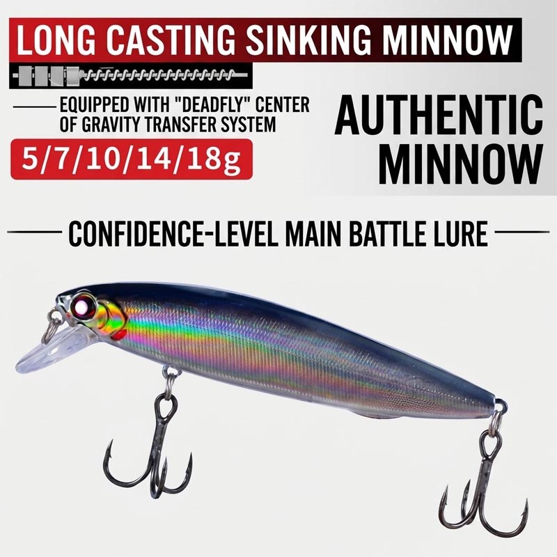 Fishing Lure Jerkbait - Тонущие приманки-минноу для рыбалки, медленно тонущие